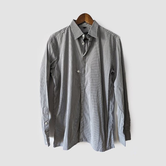 Mainline PHILIPPE DUBUC - Stretch cotton shirt - Sz. L - 16.5 - Picture 1 of 10